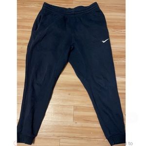 Nike check navy blue joggers
